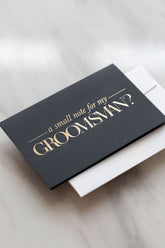 Groomsman Thank you card - Black - Ooh Aah Invitations