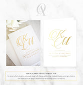 CBGF01 KRISTINA & MICHAEL CHURCH BOOK COVER GOLD FOIL - Ooh Aah Invitations