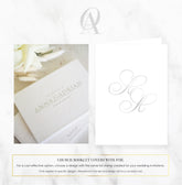 CBSF01 ANNA & ADRIAN CHURCH BOOK COVER SILVER FOIL - Ooh Aah Invitations