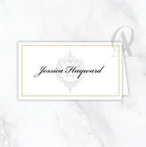 Royal Crest Monogram Table Place Cards - Ooh Aah Invitations