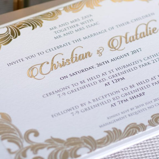 Gold Foil Wedding Invitations