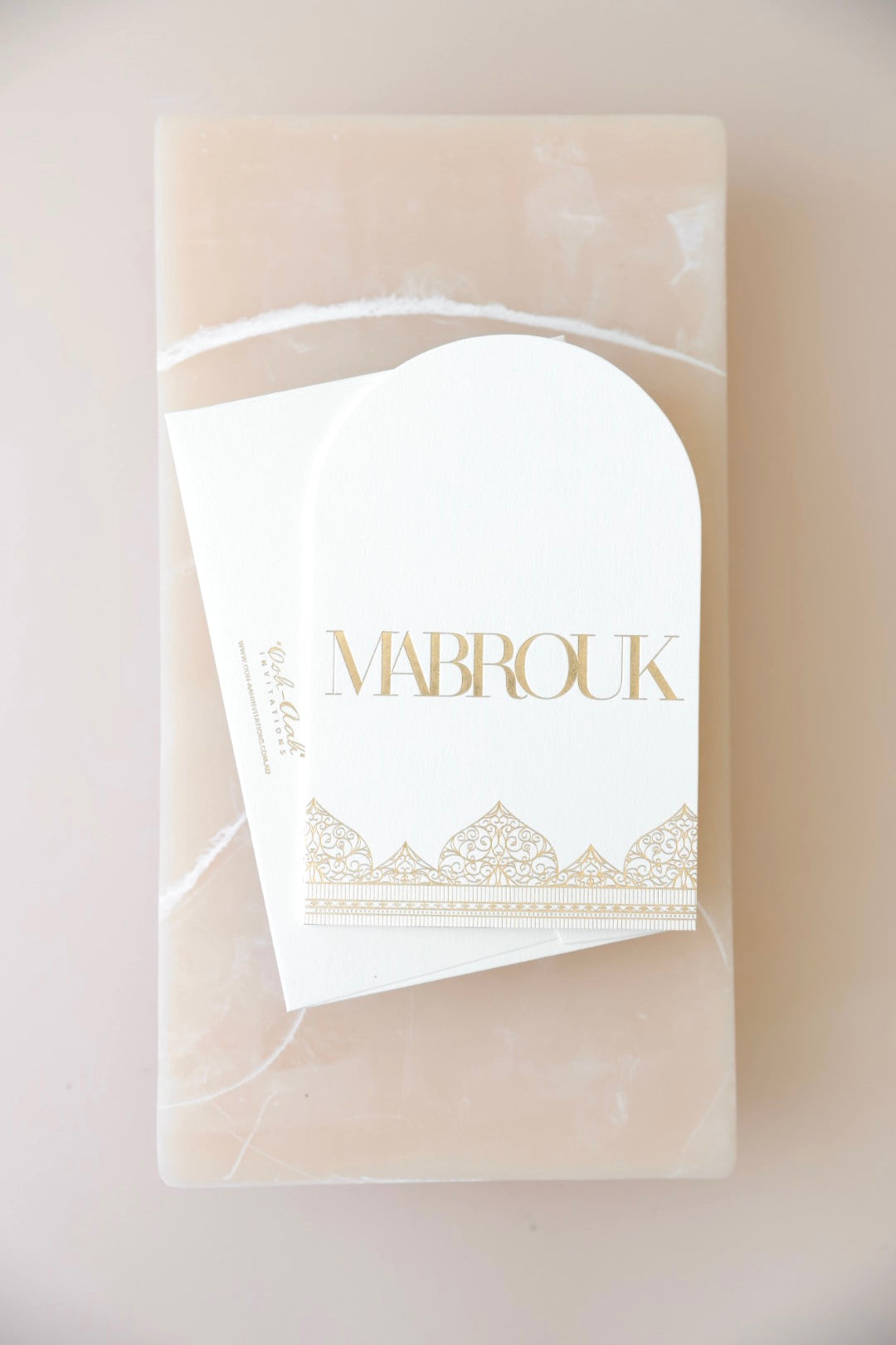 ARCH SHAPE CARDS - MABROUK - Ooh Aah Invitations