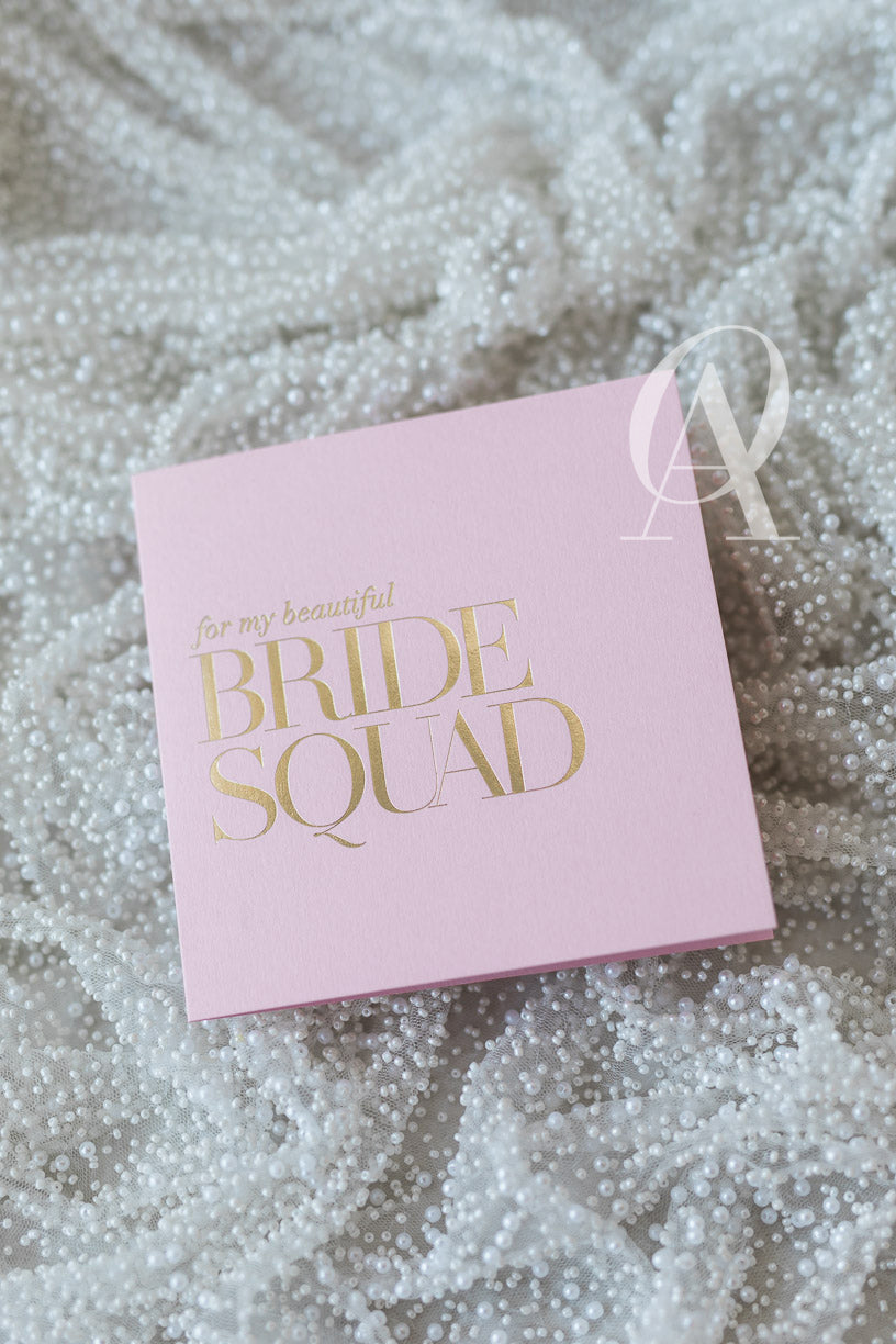 BRIDE SQUAD CARD LIGHT PINK - Ooh Aah Invitations