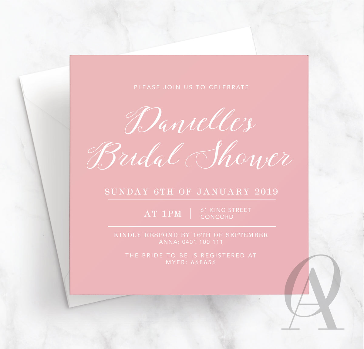 DANIELLE IN PINK - Ooh Aah Invitations