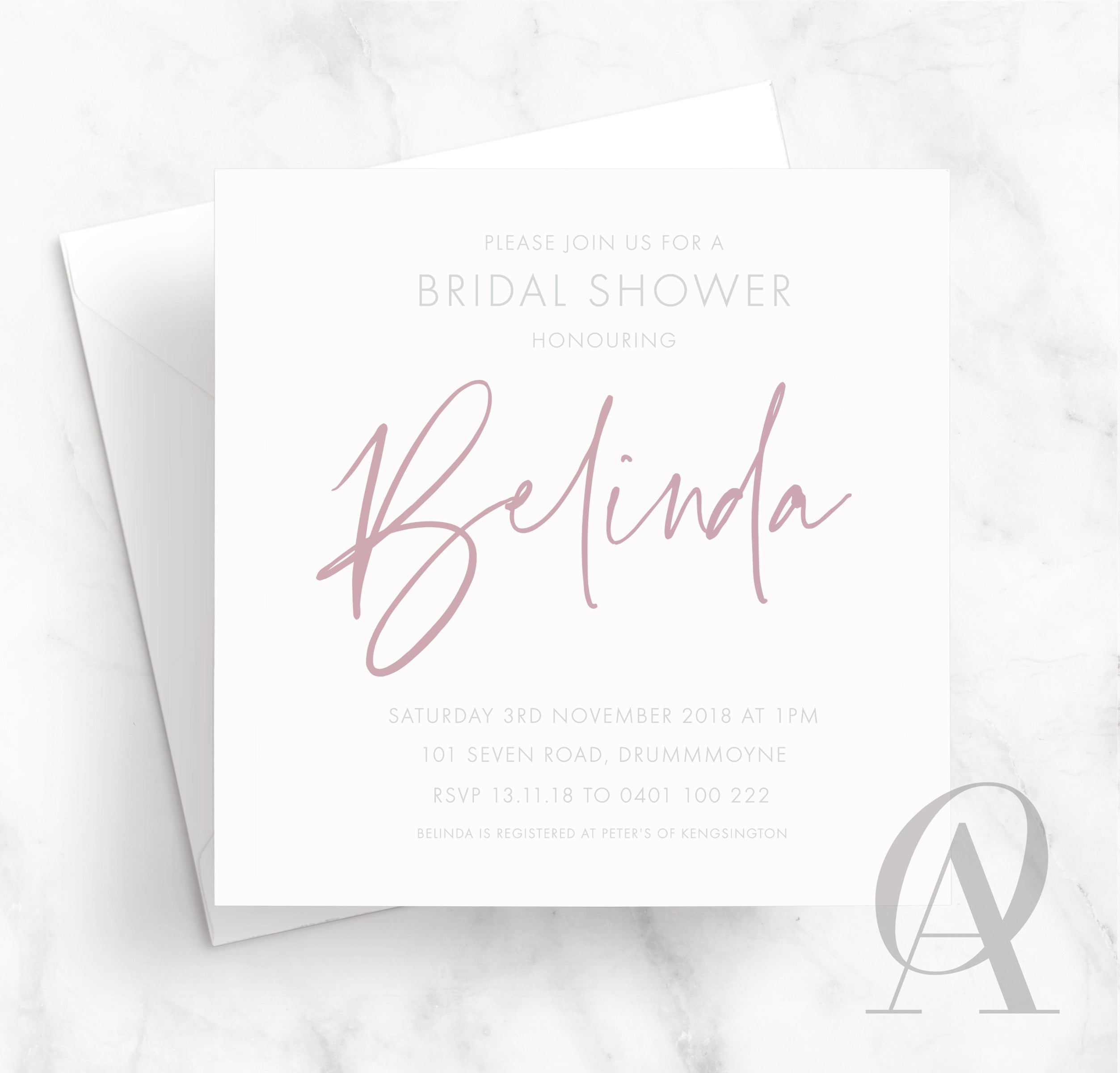 BELINDA MODERN BRIDAL SHOWER - Ooh Aah Invitations