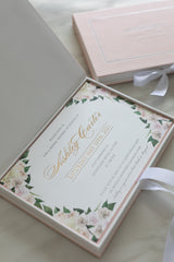 Luxury floral bridal shower invitation box