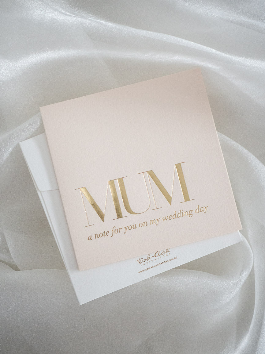 Mother of the bride or groom gift card