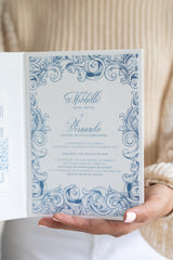 Portuguese Wedding Invitations Azulejo Blue Tiles