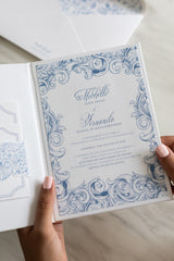 Portuguese Wedding Invitations Azulejo Blue Tiles