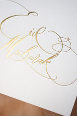 CALLIGRAPHY EID MUBARAK CARD - LIGHT BLUSH - Ooh Aah Invitations