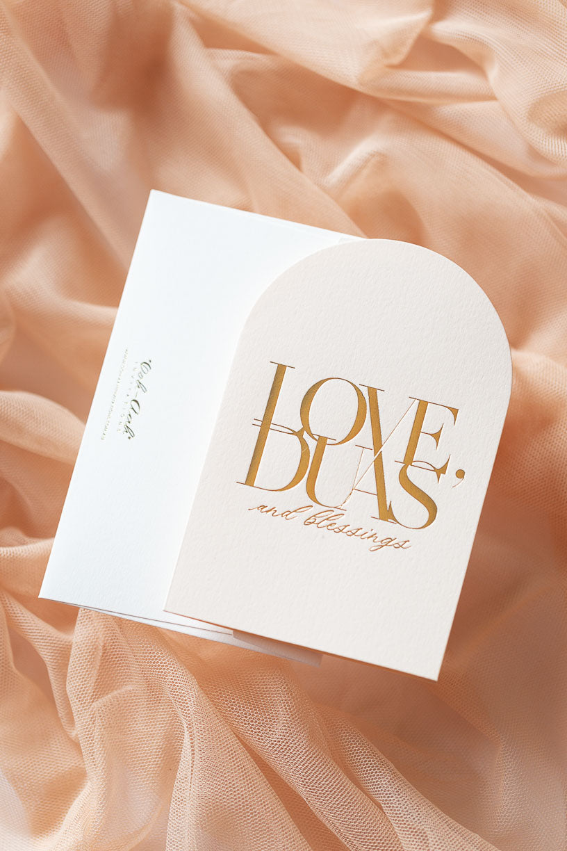 ARCH SHAPE CARDS - LOVE, DUAS & BLESSINGS - Ooh Aah Invitations