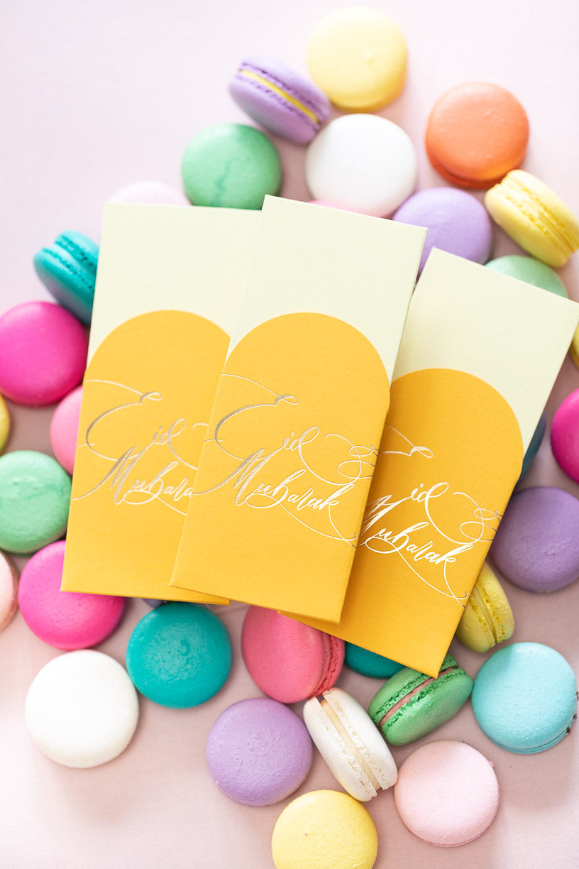 2 PIECE EID MONEY ENVELOPE - SORBET YELLOW - Ooh Aah Invitations