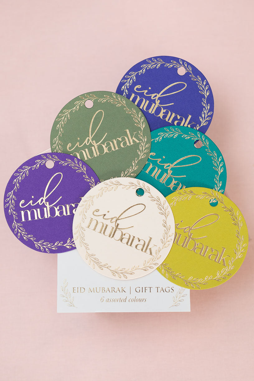 EID MUBARAK OLIVE BRANCH GIFT TAGS - 6 COLOURS - Ooh Aah Invitations