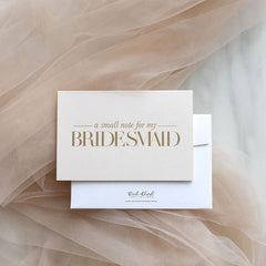 Bridesmaid thank you card - Light Blush