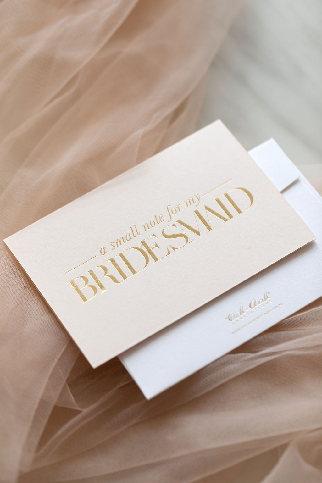 Bridesmaid thank you card - Light Blush