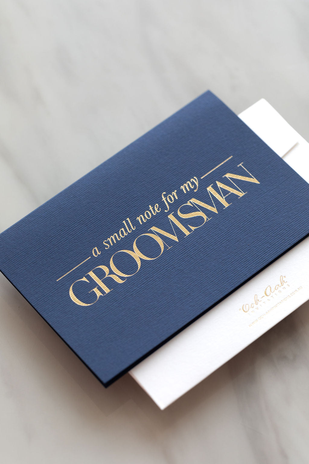 Groomsman Thank you card - Navy