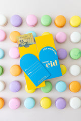 Happy eid money envelope - yellow & blue