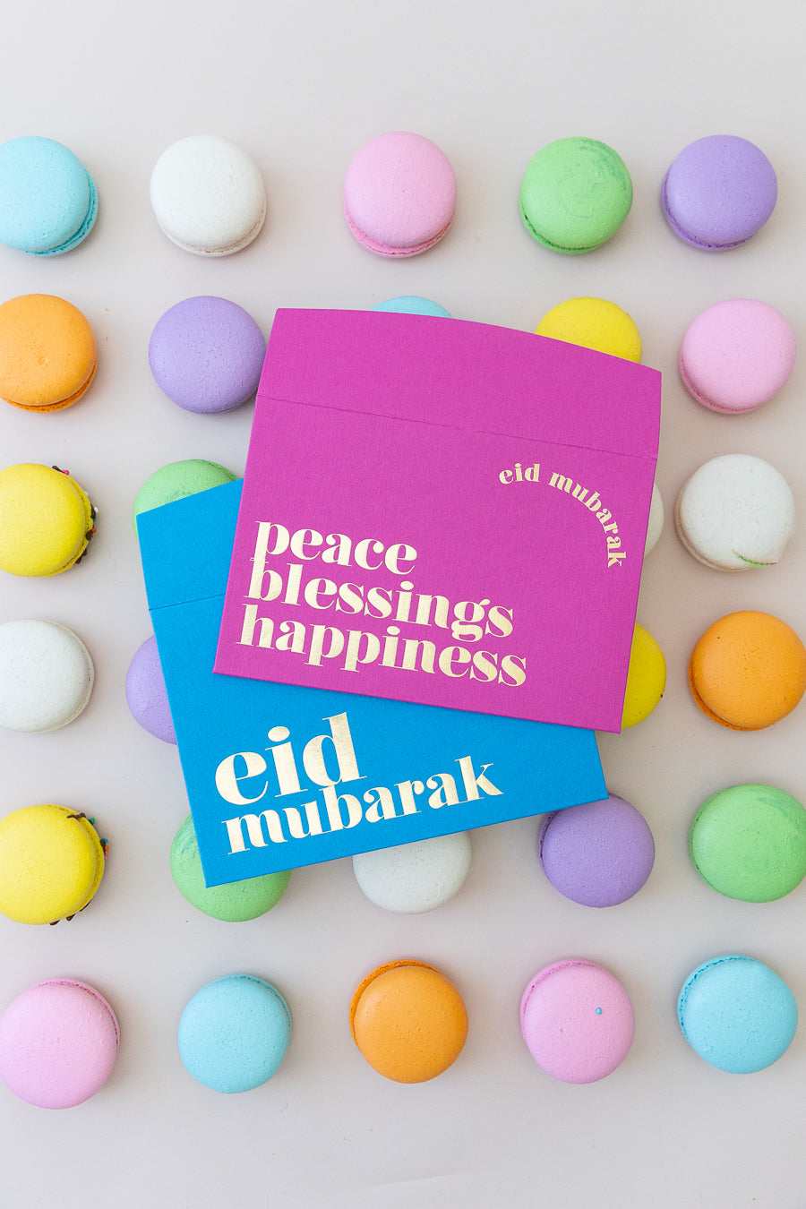 Eid money envelopes peace blessings happiness (bright) - 8 Pack