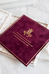 Luxury boxed wedding invitation for royal Indian wedding