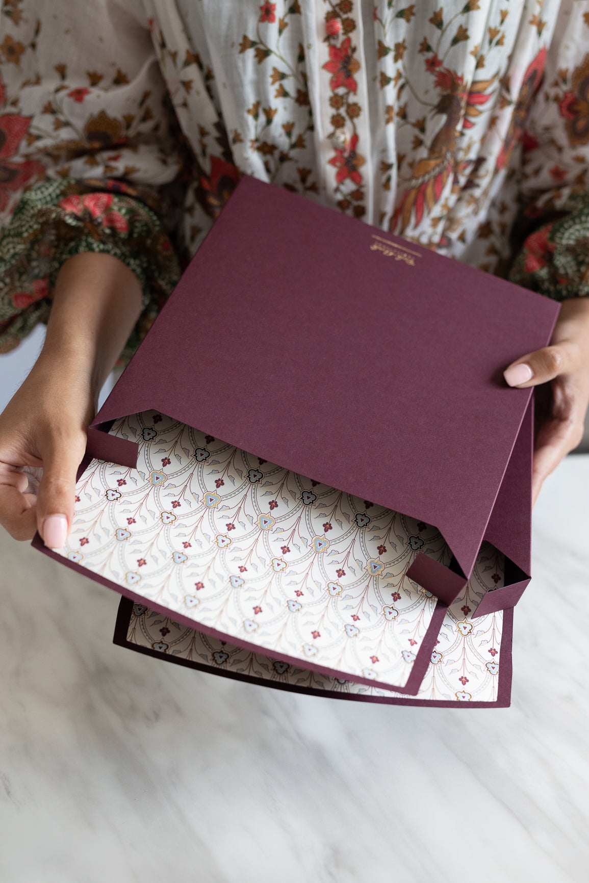 Luxury boxed wedding invitation for royal Indian wedding