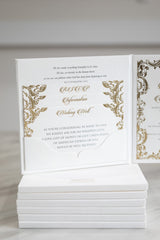 Royal wedding invitation with pocket fold RSVP and details card