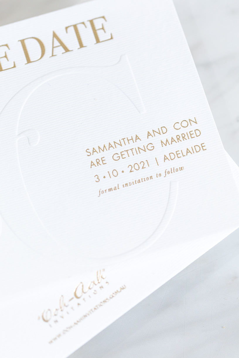 Elegant save the date card