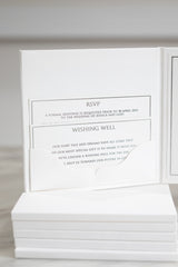 Elegant pocket fold hardcover wedding invitation