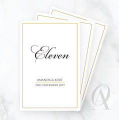 TN07 CUSTOM NUMBERS IN WORDS SCRIPT FONT, NAMES & DATE - Ooh Aah Invitations