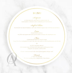 Round Menu Foil Stamp - Ooh Aah Invitations