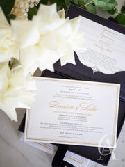 Luxury Box Wedding Invitations Grey Suede