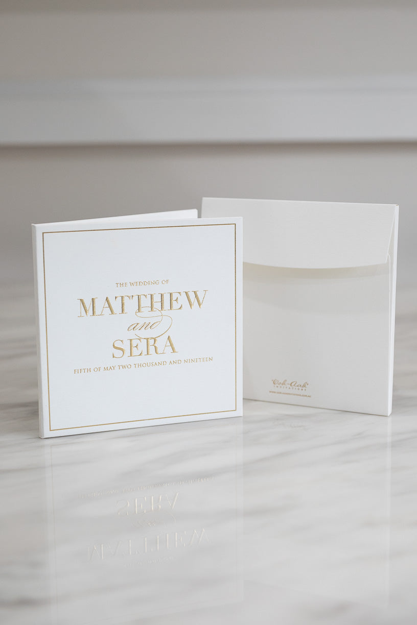 Minimalistic elegant wedding invitation