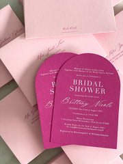 HOT PINK ARCH BRIDAL SHOWER - Ooh Aah Invitations