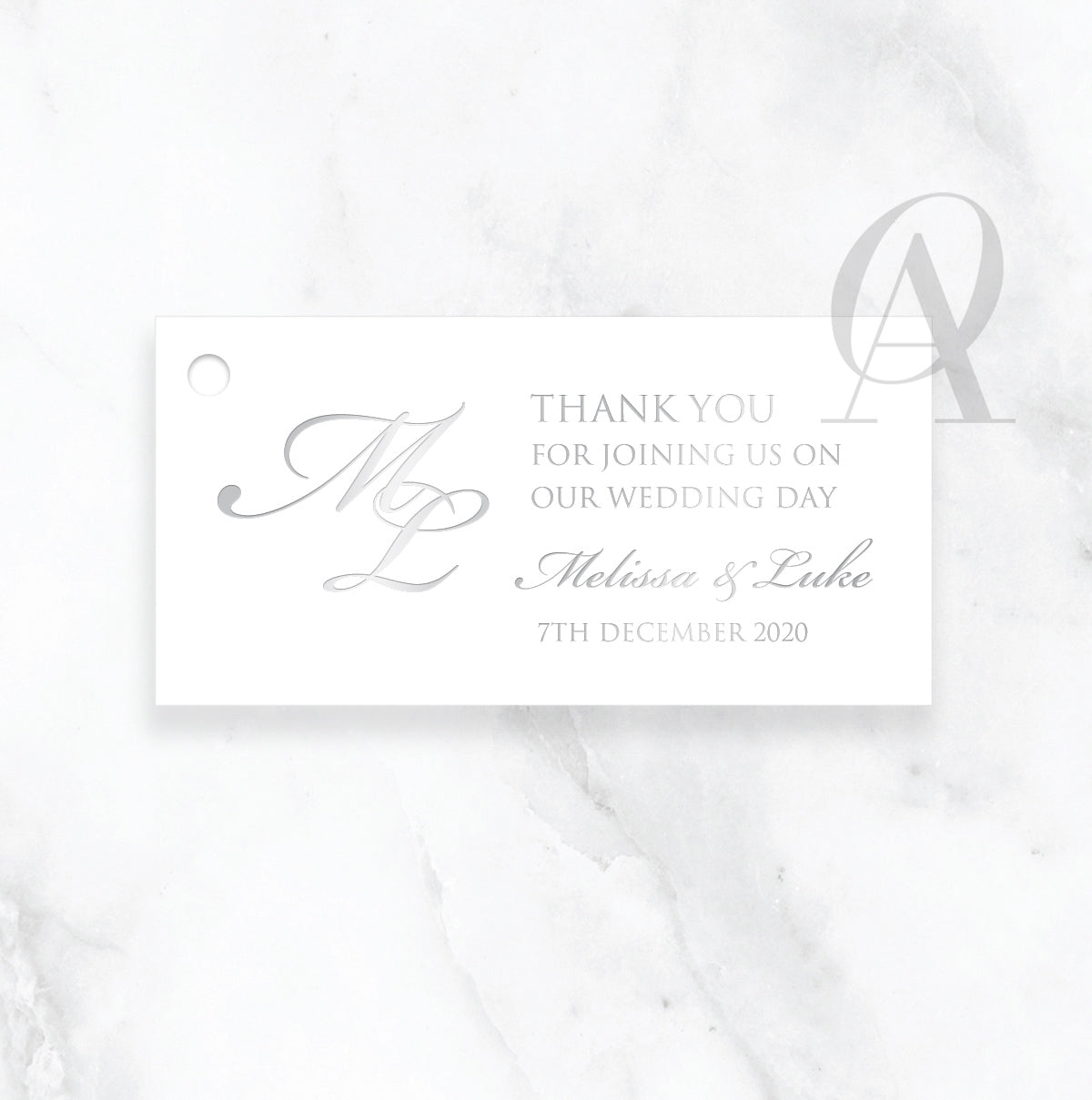 MELISSA & LUKE SILVER FOIL - Ooh Aah Invitations