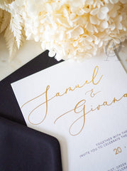 Gold foil modern calligraphy