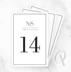 TN08 CUSTOM MONOGRAM NUMBERS BODONI FONT - Ooh Aah Invitations