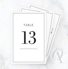 TN06 BODONI FONT NUMBERS DIGITS BORDER TABLE HEADING - Ooh Aah Invitations