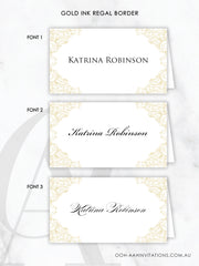 Regal Border Table Place Cards - Ooh Aah Invitations