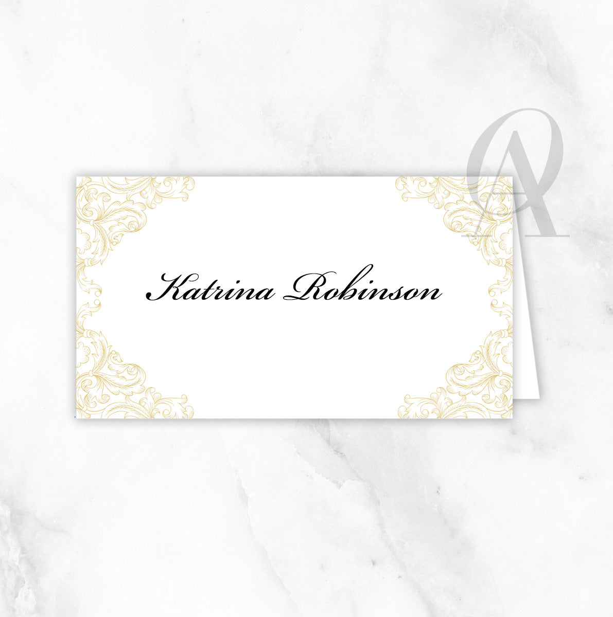 Regal Border Table Place Cards - Ooh Aah Invitations