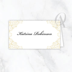 Regal Border Table Place Cards - Ooh Aah Invitations