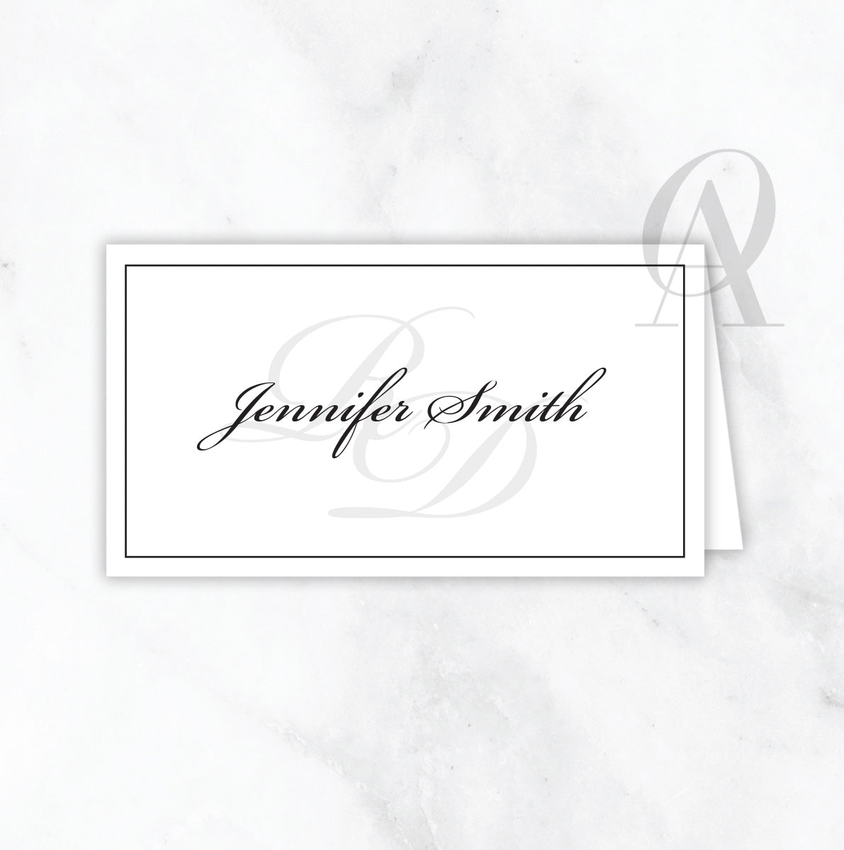 Elegant Initials Table Place Cards - Ooh Aah Invitations