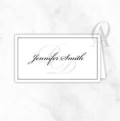 Elegant Initials Table Place Cards - Ooh Aah Invitations