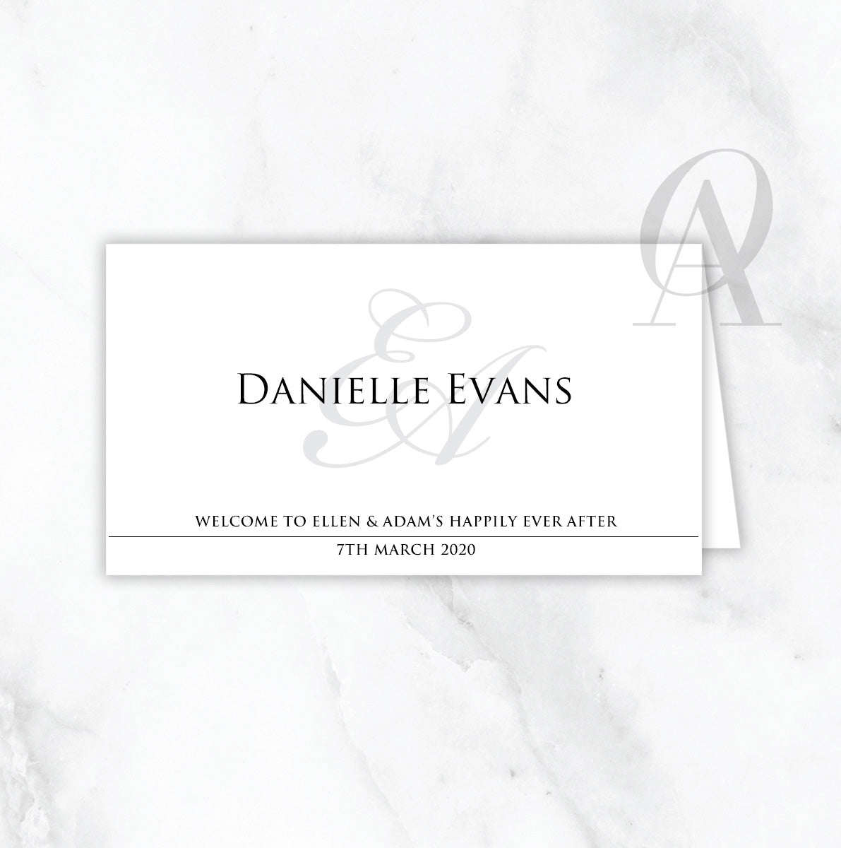 Custom With Monogram Table Place Cards - Ooh Aah Invitations