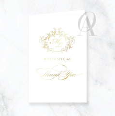 TYFGF01 REGAL MONOGRAM ML GOLD - Ooh Aah Invitations