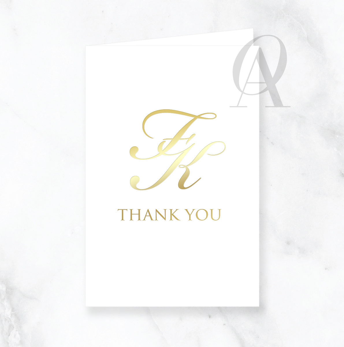 TYFGF02 INITIALS GOLD FOIL - Ooh Aah Invitations