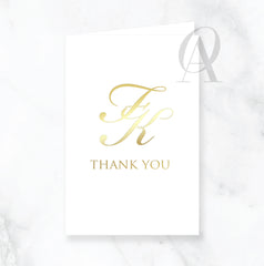 TYFGF02 INITIALS GOLD FOIL - Ooh Aah Invitations