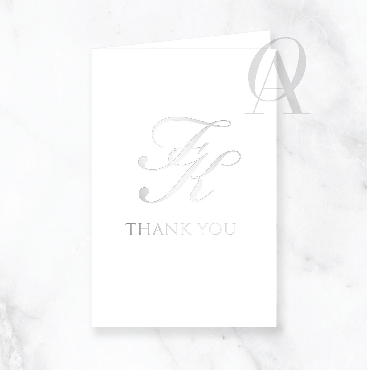 TYFSF02 INITIALS GOLD FOIL - Ooh Aah Invitations