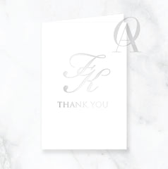 TYFSF02 INITIALS GOLD FOIL - Ooh Aah Invitations