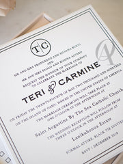 Luxury box wedding invitations modern letterpress